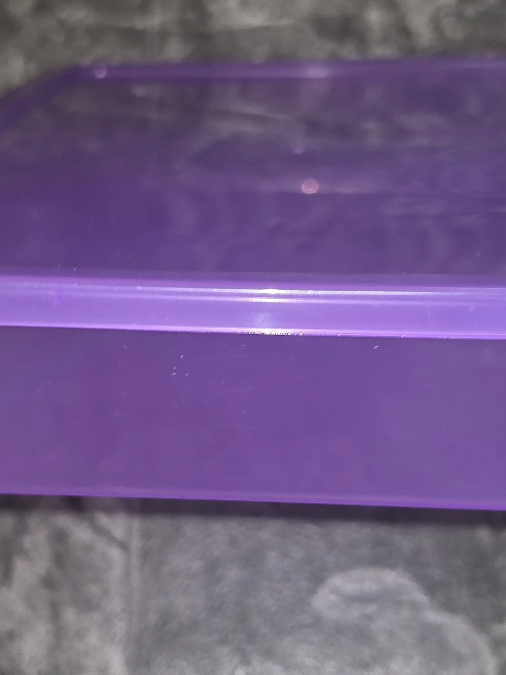 Purple Transparent Plastic Storage Case BNIB
